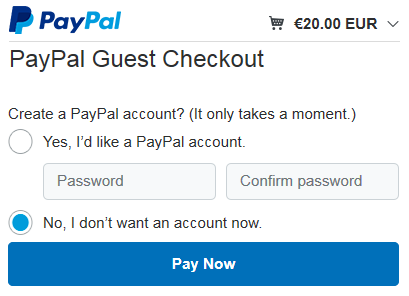 Donate as PayPal guest